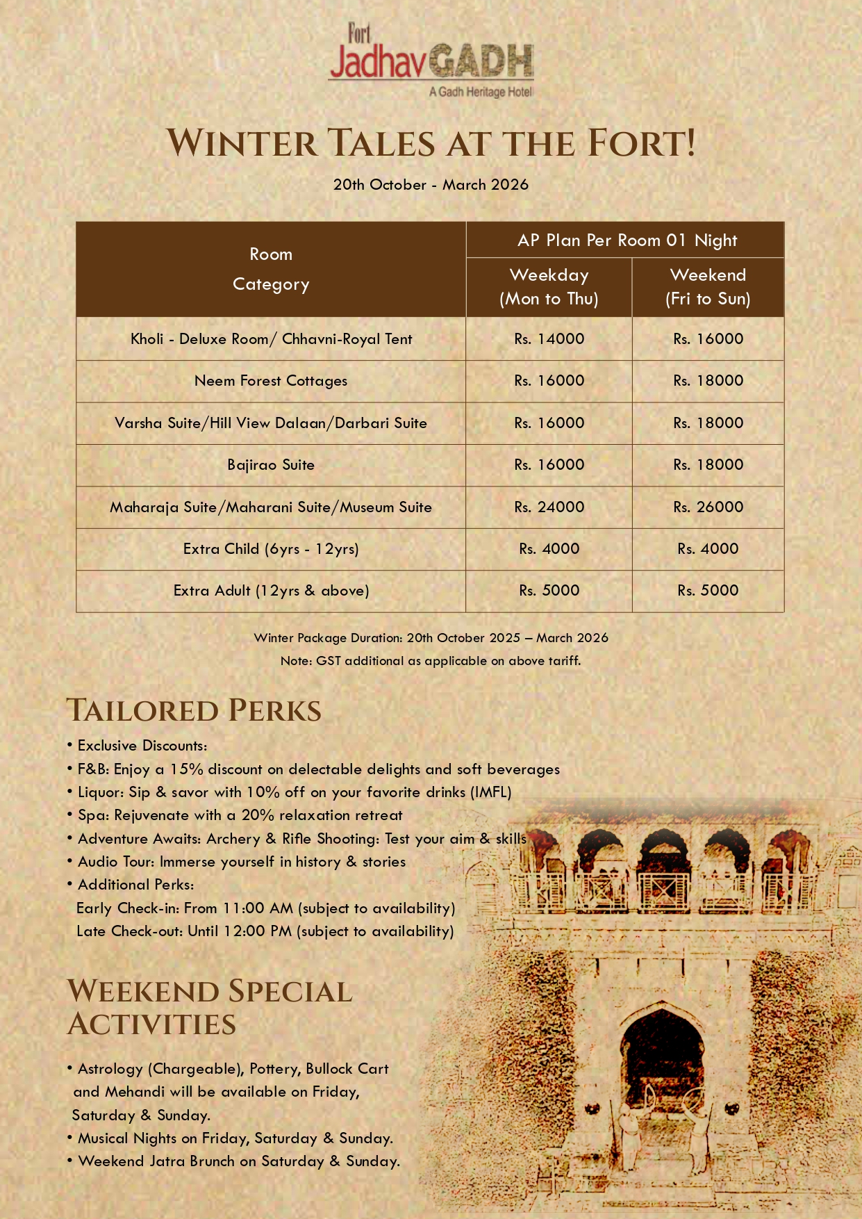 Winter Package 2025 – Fort JadhavGADH Exclusive